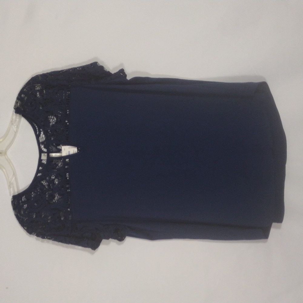 NWT Perseption Navy Lace Blouse Women's Size 1X